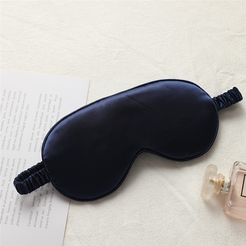 Double-Sided Imitation Silk Sleep Eye Mask Shading Elastic Strap Travel (eye mask + storage bag).