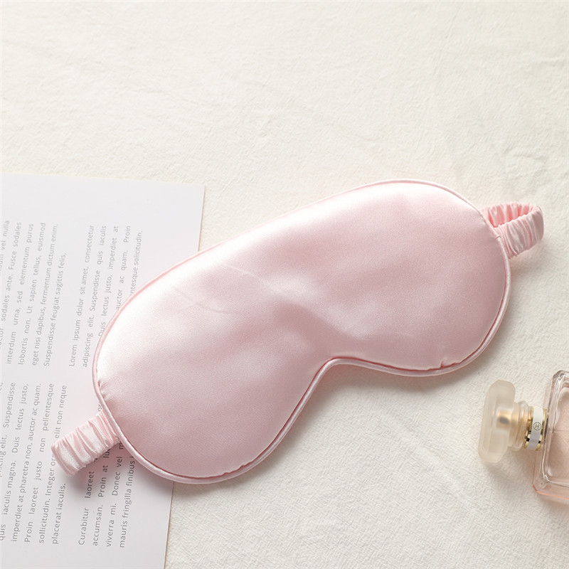 Double-Sided Imitation Silk Sleep Eye Mask Shading Elastic Strap Travel (eye mask + storage bag).