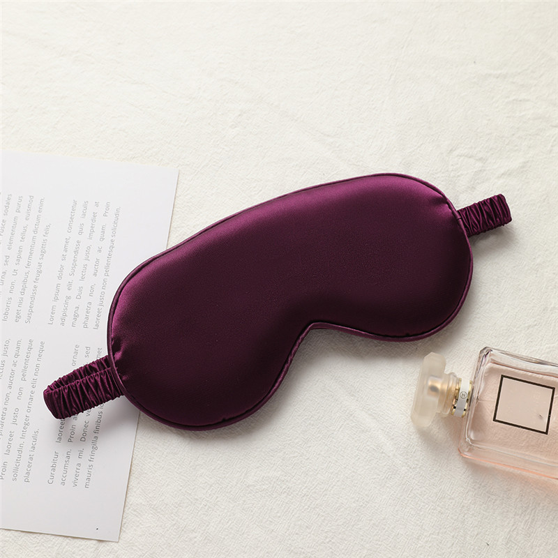 Double-Sided Imitation Silk Sleep Eye Mask Shading Elastic Strap Travel (eye mask + storage bag).