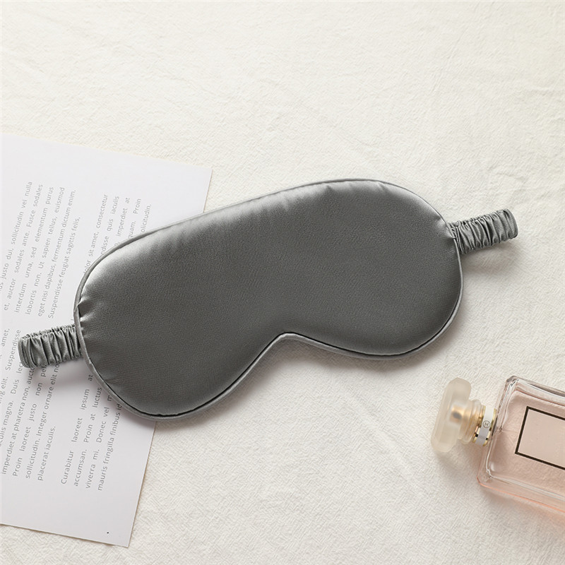 Double-Sided Imitation Silk Sleep Eye Mask Shading Elastic Strap Travel (eye mask + storage bag).