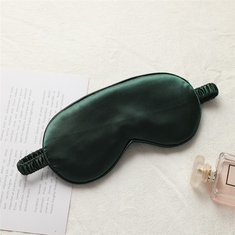 Double-Sided Imitation Silk Sleep Eye Mask Shading Elastic Strap Travel (eye mask + storage bag).