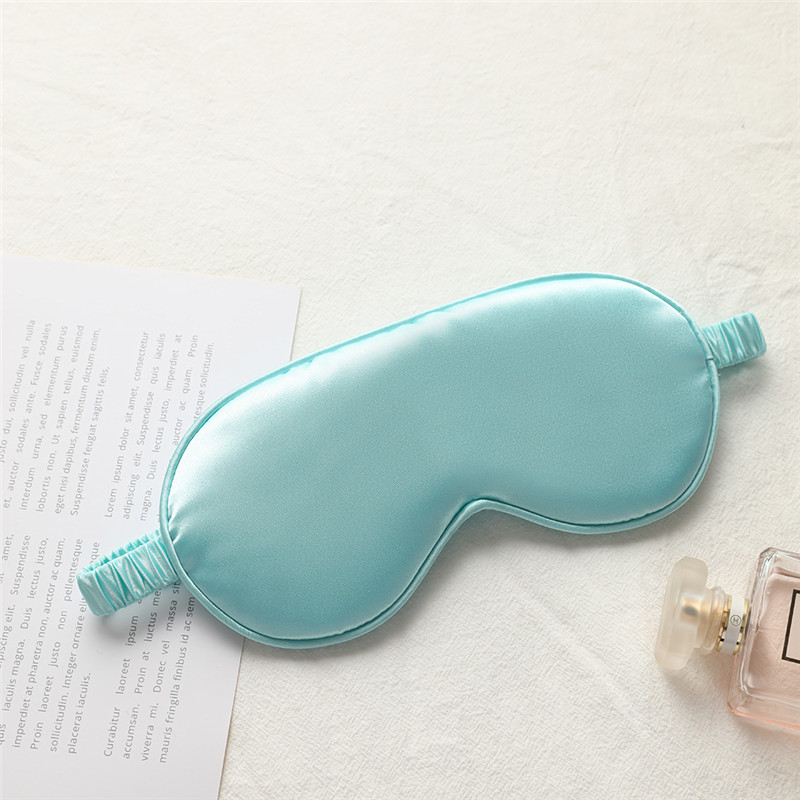 Double-Sided Imitation Silk Sleep Eye Mask Shading Elastic Strap Travel (eye mask + storage bag).