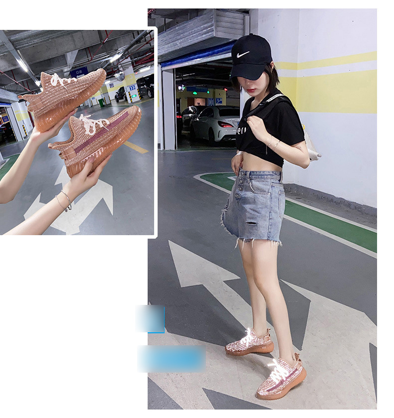 Breath Star Luminous Woven Shoes Coconut Shoes Summer New All-match Sneakers Women Running Shoes