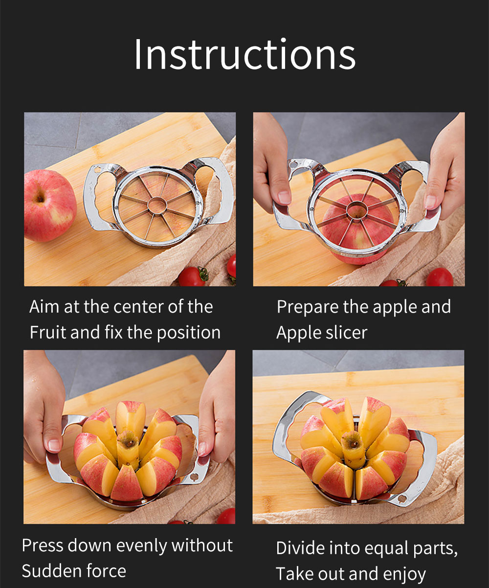 Kitchen assist apple slicer Cutter Pear Fruit Divider Tool Comfort Handle for Kitchen Apple Peeler