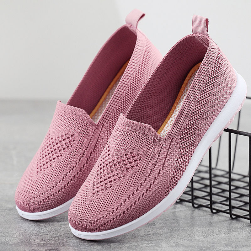 Peas S Lightweight And Breathable Woven Flat Women&apos;s Shoes Fashion Trend Casual Sports Shoes.