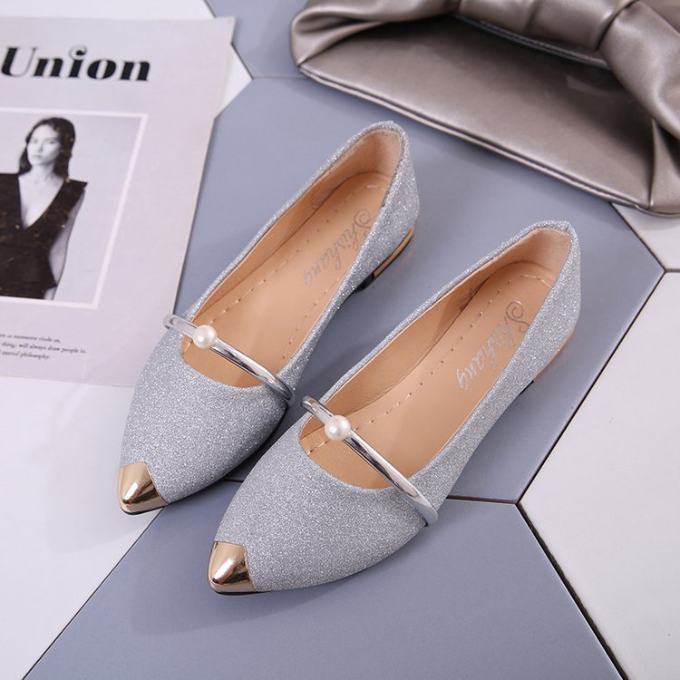 Women&apos;s Shoes Single Shoes Pointed Toe Flat Shoes Shallow Mouth Fashion Casual Peas Shoes.