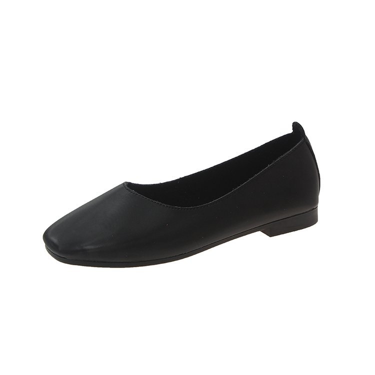 Flat Sole Shoes Women's Square Headgear Soft Sole Fashionable Pump Women's Shoes.