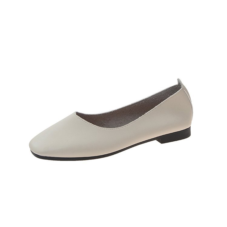 Flat Sole Shoes Women's Square Headgear Soft Sole Fashionable Pump Women's Shoes.