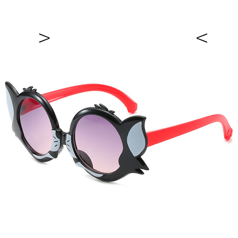 New Tom Cat Sunglasses Cartoon Plastic Color Frame Children Cute Glasses.