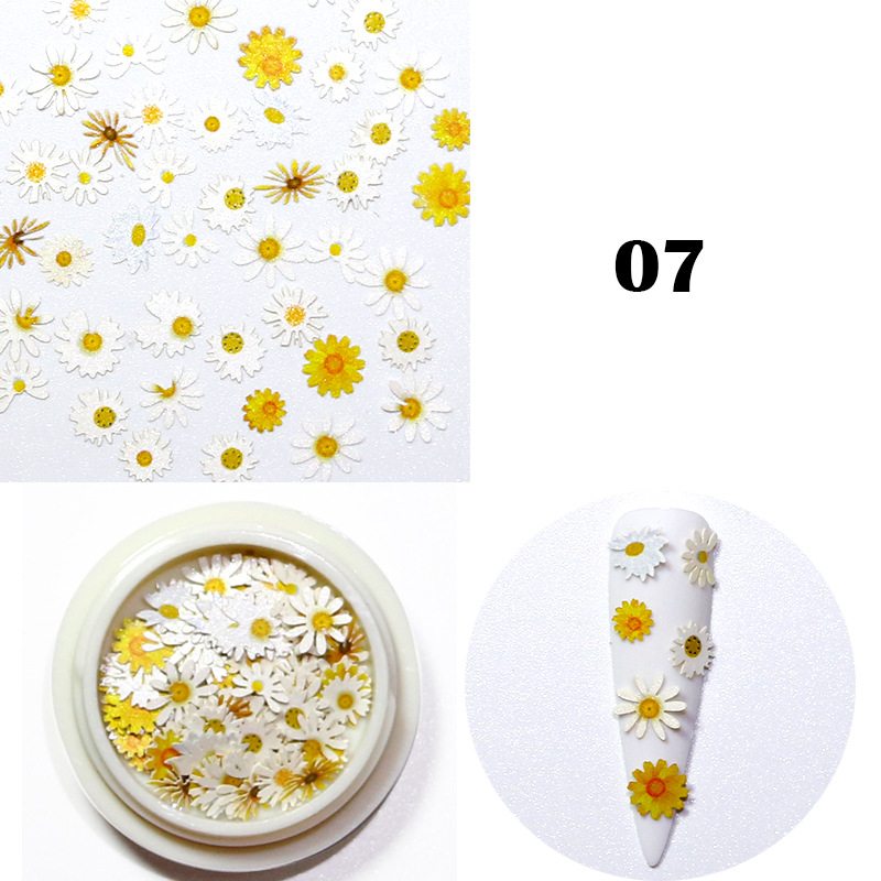 Nail Color Flower Star Pulp Sheet Mixed Nail Jewelry Patch 3d Nail Art Decorations Nails Accessoires