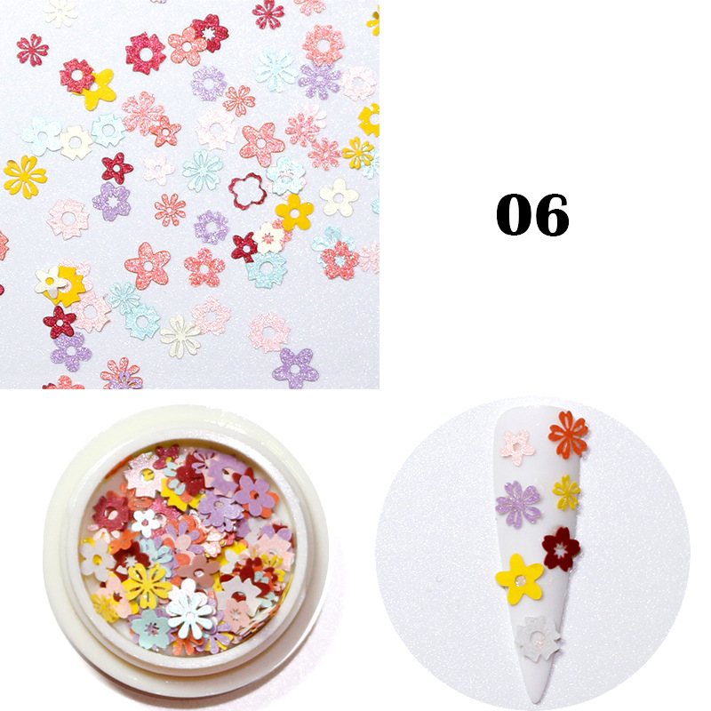 Nail Color Flower Star Pulp Sheet Mixed Nail Jewelry Patch 3d Nail Art Decorations Nails Accessoires