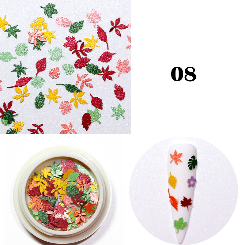 Nail Color Flower Star Pulp Sheet Mixed Nail Jewelry Patch 3d Nail Art Decorations Nails Accessoires