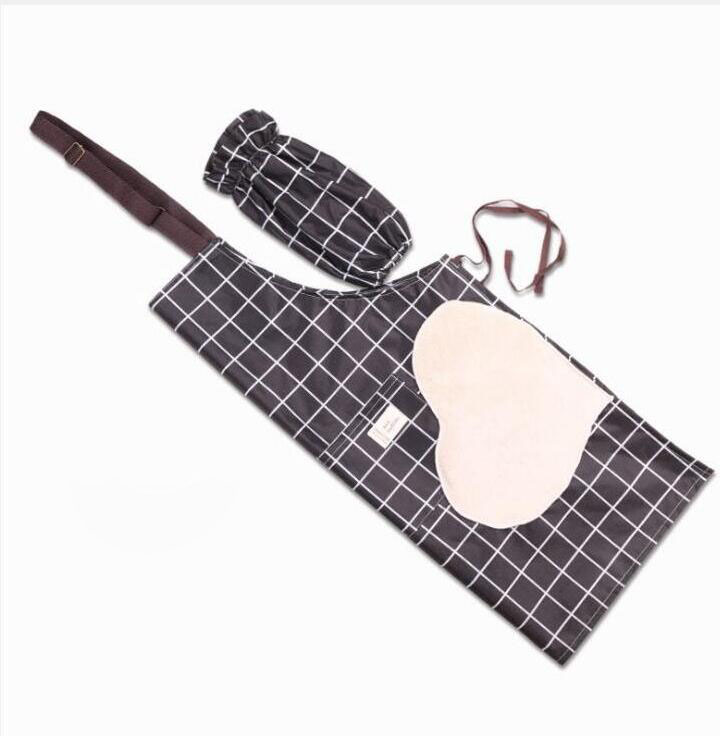 Kitchen Apron Anti-Fouling Oil-Proof Cooking Korean Style Adjustable Hand-Wiping Apron.
