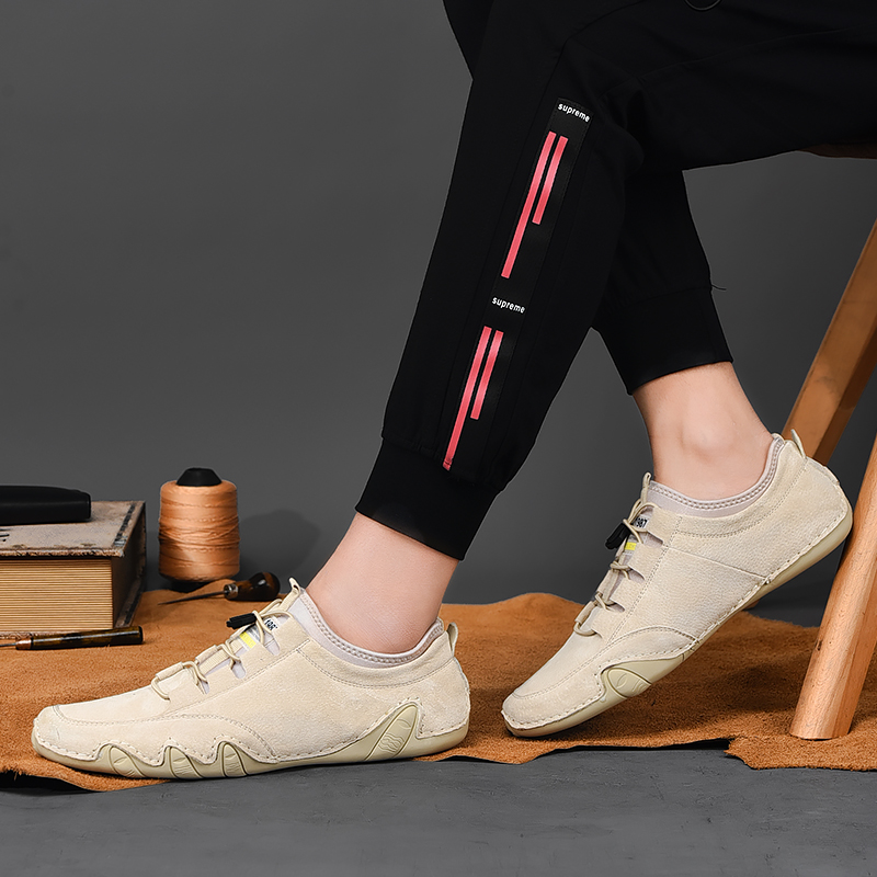 Men&apos;s Sneakers Cow Suede Leather Men Loafers Shoes Fashion Slip On Men Driving Shoes Soft Sapato