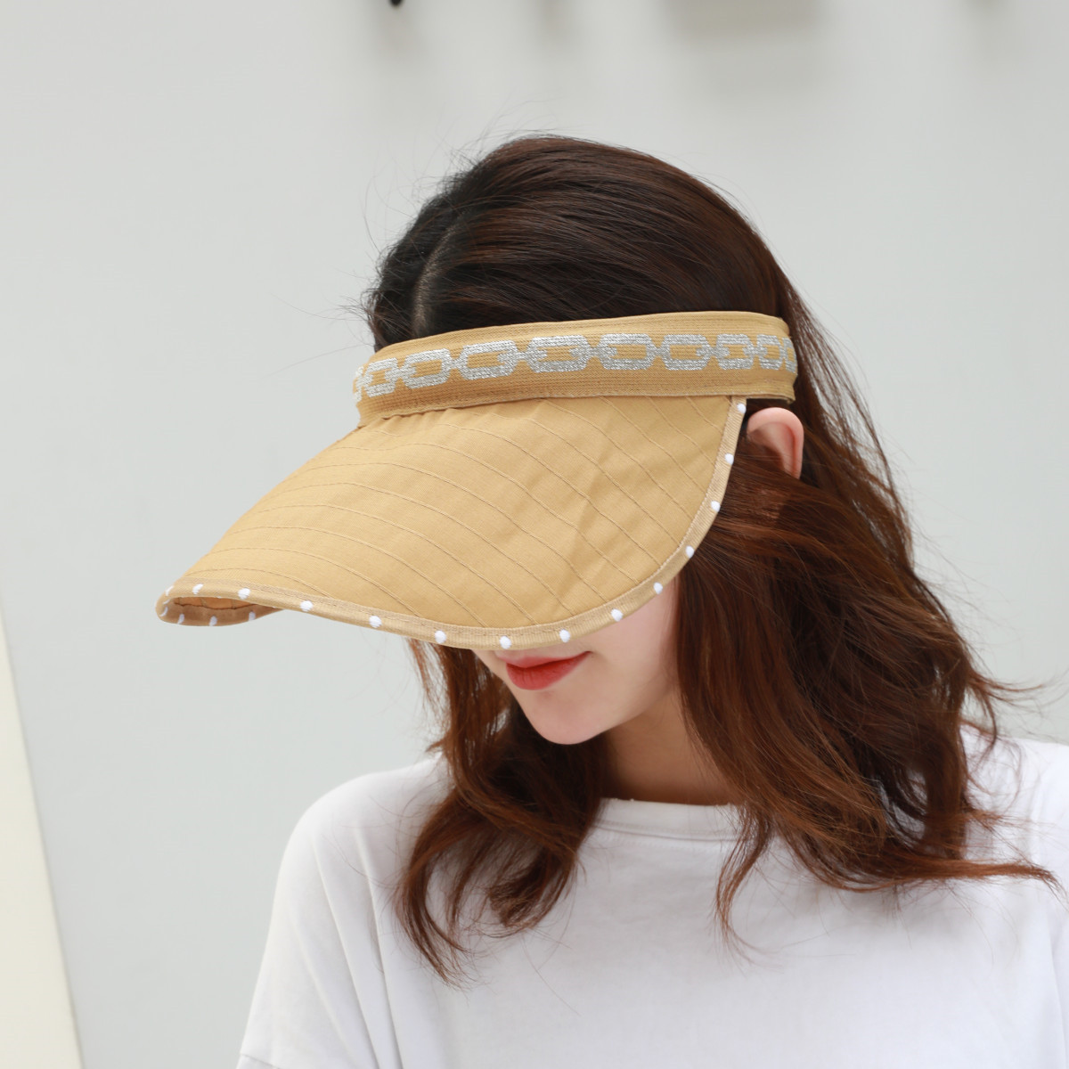 [Peak Cap Can Be Folded Into a Hair Band] Women's Sunscreen Sports Sunshade Empty Baseball Hat.