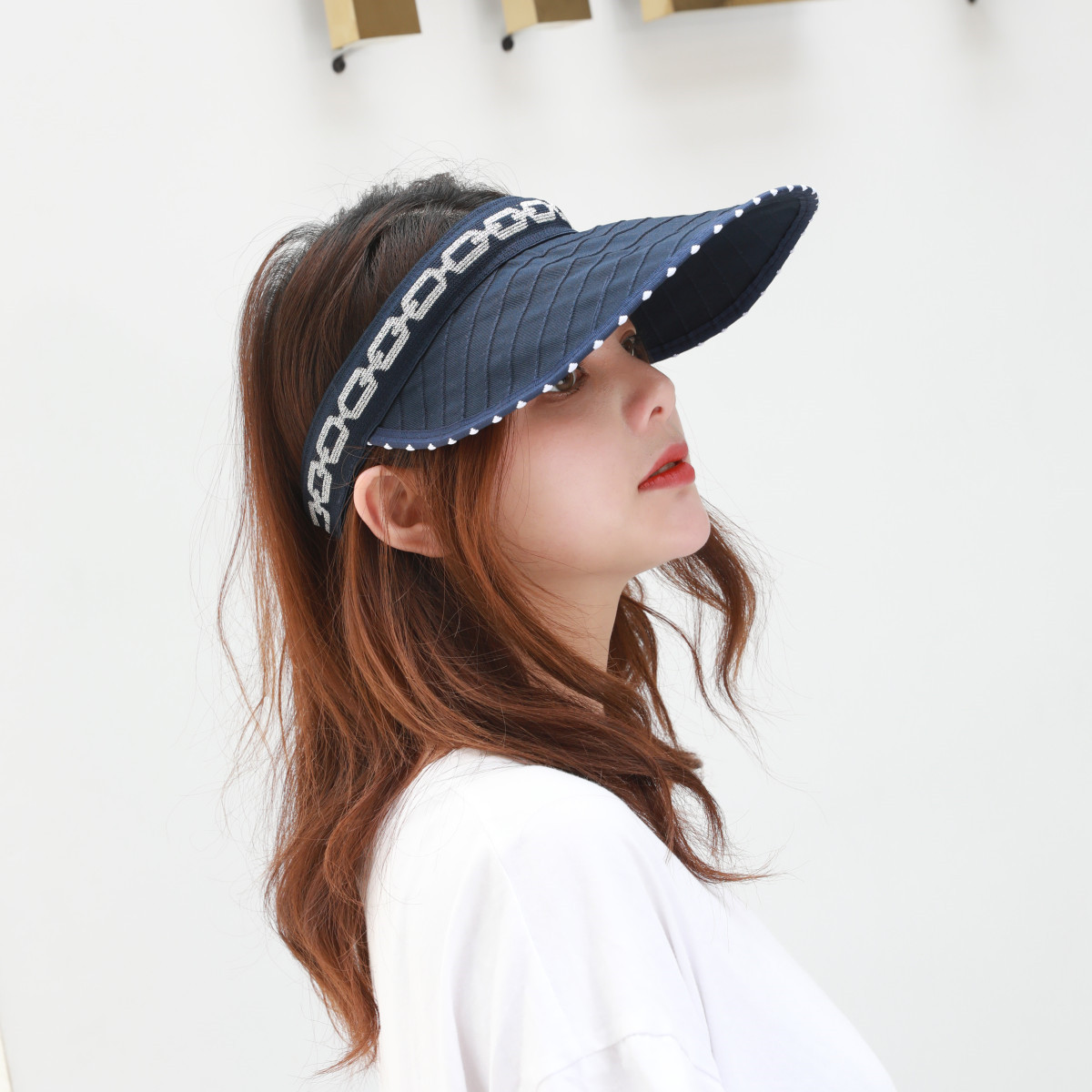 [Peak Cap Can Be Folded Into a Hair Band] Women's Sunscreen Sports Sunshade Empty Baseball Hat.