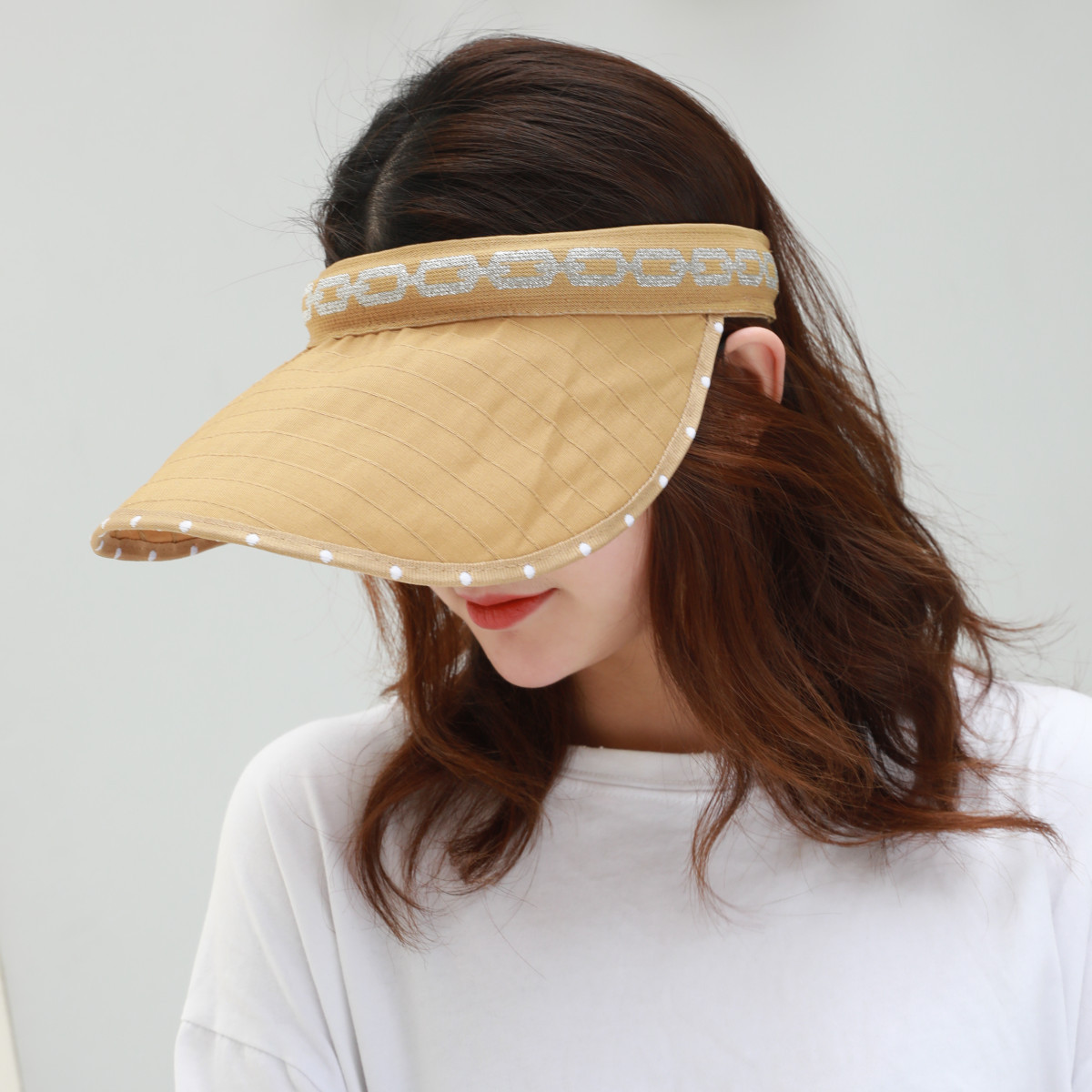 [Peak Cap Can Be Folded Into a Hair Band] Women's Sunscreen Sports Sunshade Empty Baseball Hat.