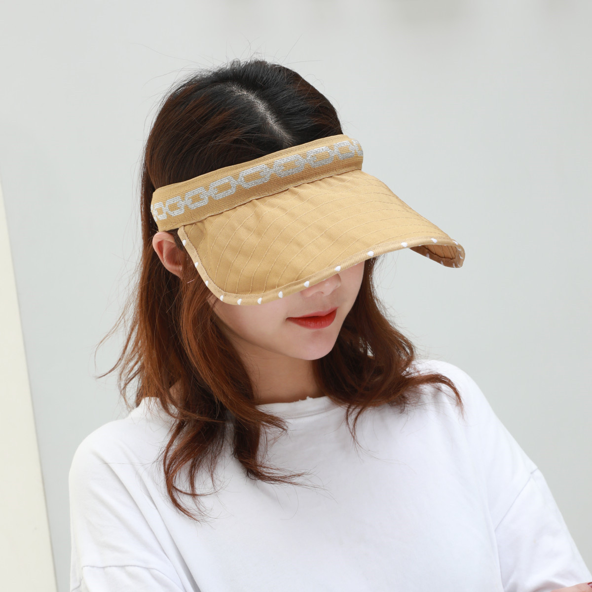 [Peak Cap Can Be Folded Into a Hair Band] Women's Sunscreen Sports Sunshade Empty Baseball Hat.