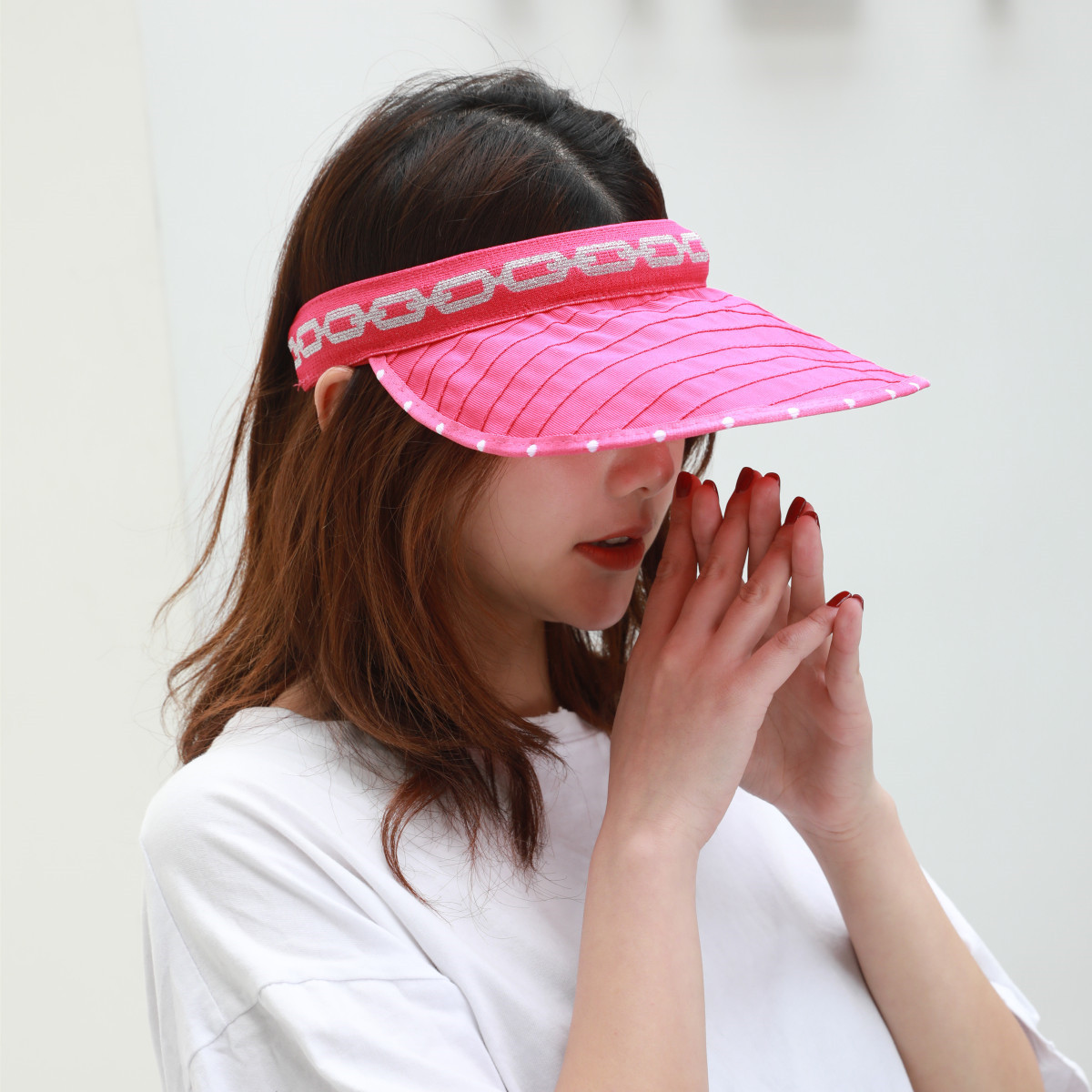 [Peak Cap Can Be Folded Into a Hair Band] Women's Sunscreen Sports Sunshade Empty Baseball Hat.