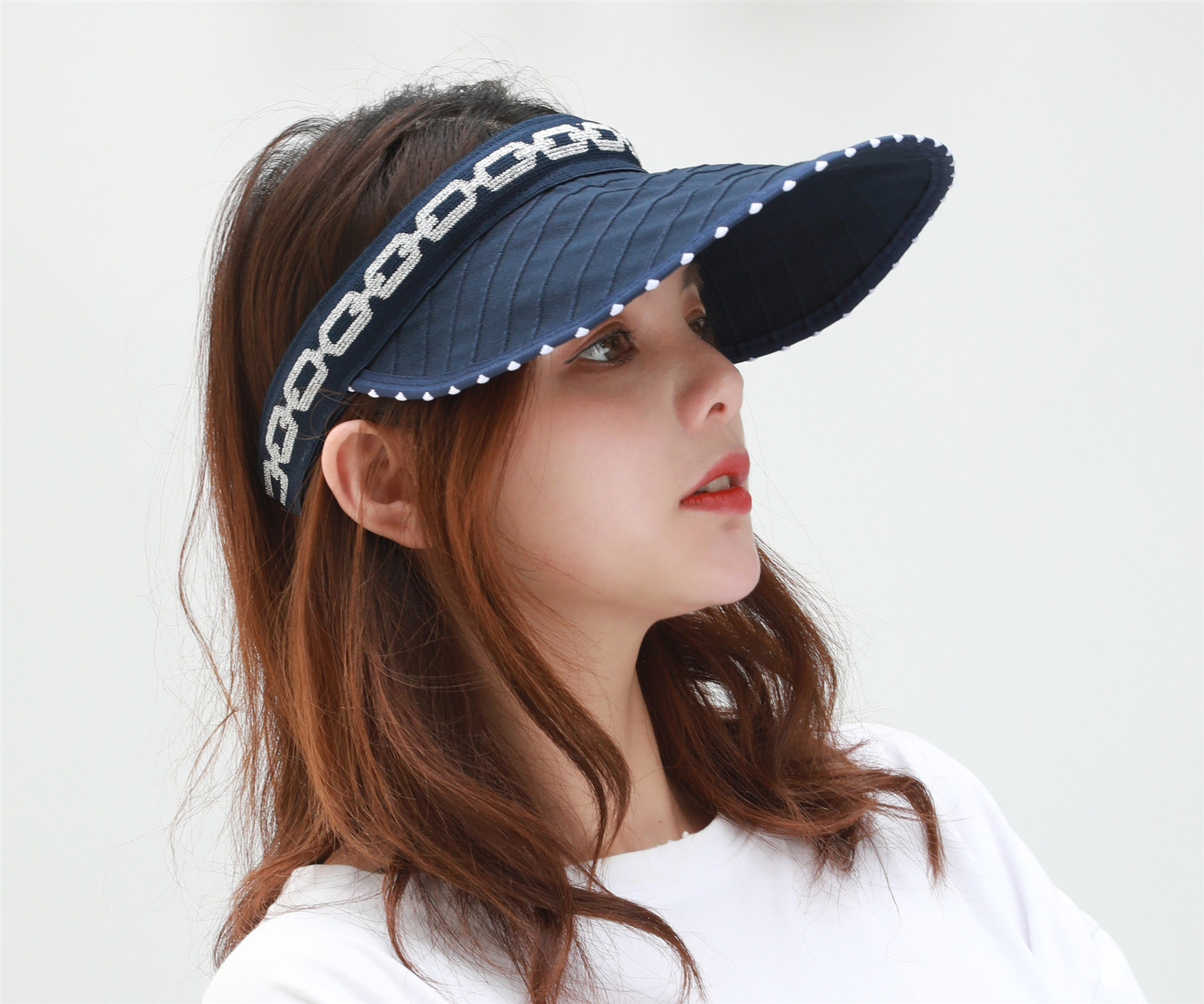 [Peak Cap Can Be Folded Into a Hair Band] Women's Sunscreen Sports Sunshade Empty Baseball Hat.