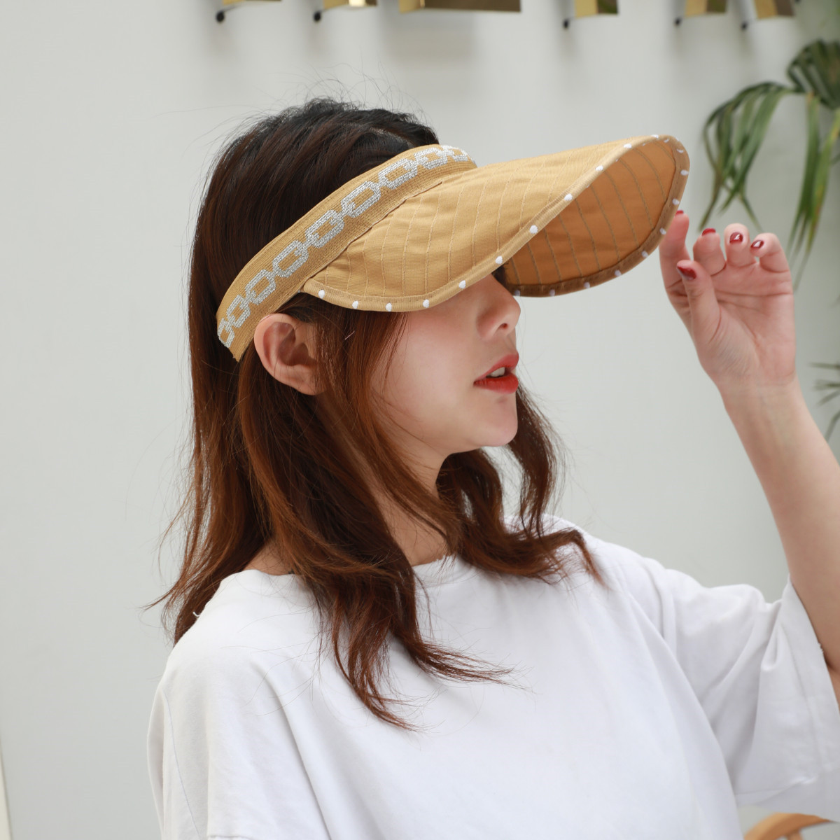 [Peak Cap Can Be Folded Into a Hair Band] Women's Sunscreen Sports Sunshade Empty Baseball Hat.
