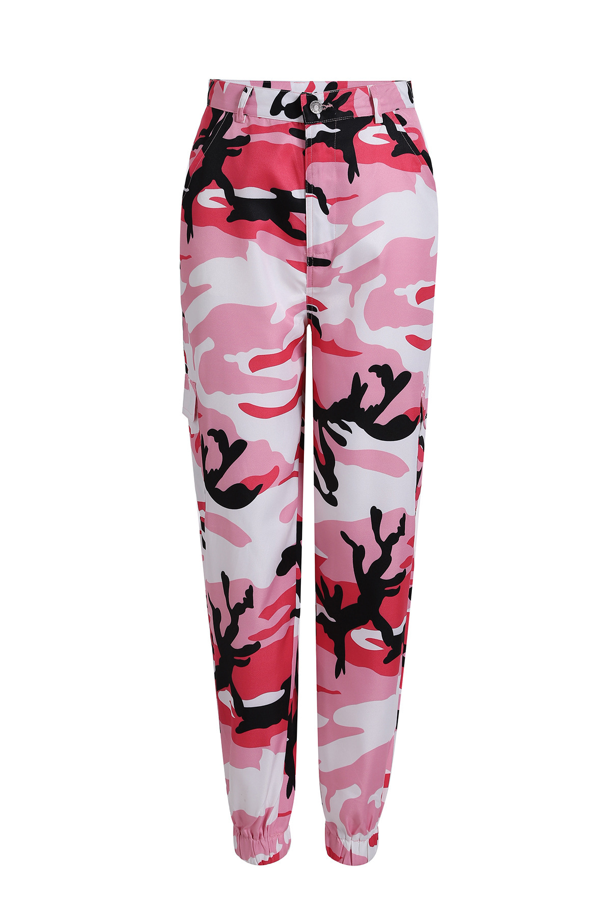 Women's New Camouflage Tooling Denim Harem Pants Casual Pants.