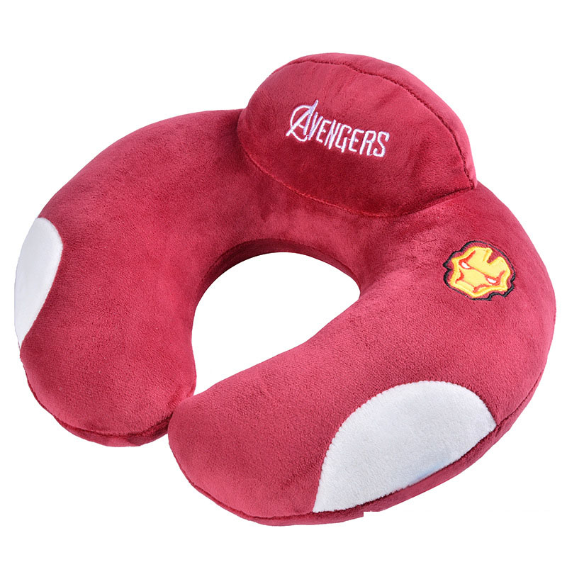 Avengers U-Shaped Pillow PP Cotton U-Shaped Cervical Pillow Lumbar Pillow Set.Send Blindfold