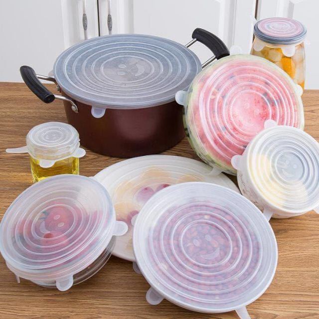 Silicone Plastic Wrap Kitchen Multifunctional Six-Piece Plastic Wrap Silicone Bowl Cover