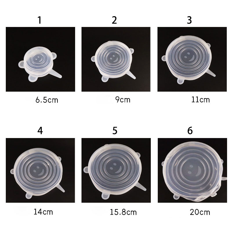 Silicone Plastic Wrap Kitchen Multifunctional Six-Piece Plastic Wrap Silicone Bowl Cover