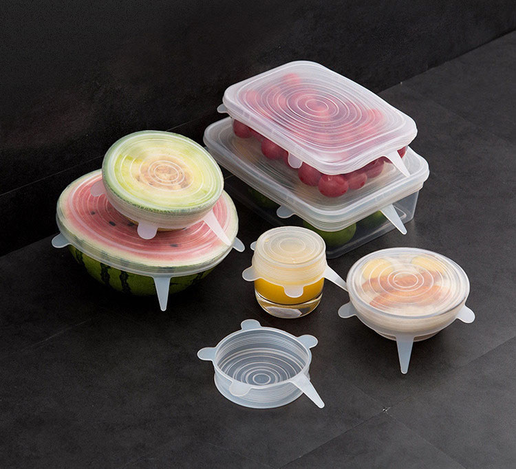 Silicone Plastic Wrap Kitchen Multifunctional Six-Piece Plastic Wrap Silicone Bowl Cover