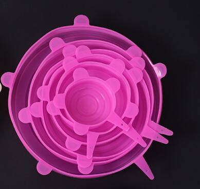 Silicone Plastic Wrap Kitchen Multifunctional Six-Piece Plastic Wrap Silicone Bowl Cover