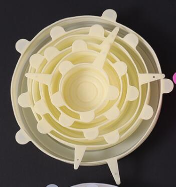 Silicone Plastic Wrap Kitchen Multifunctional Six-Piece Plastic Wrap Silicone Bowl Cover