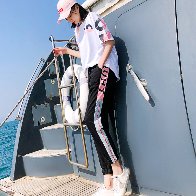 Casual Sportswear Suit Female Two-Piece Summer Fashion Trend.
