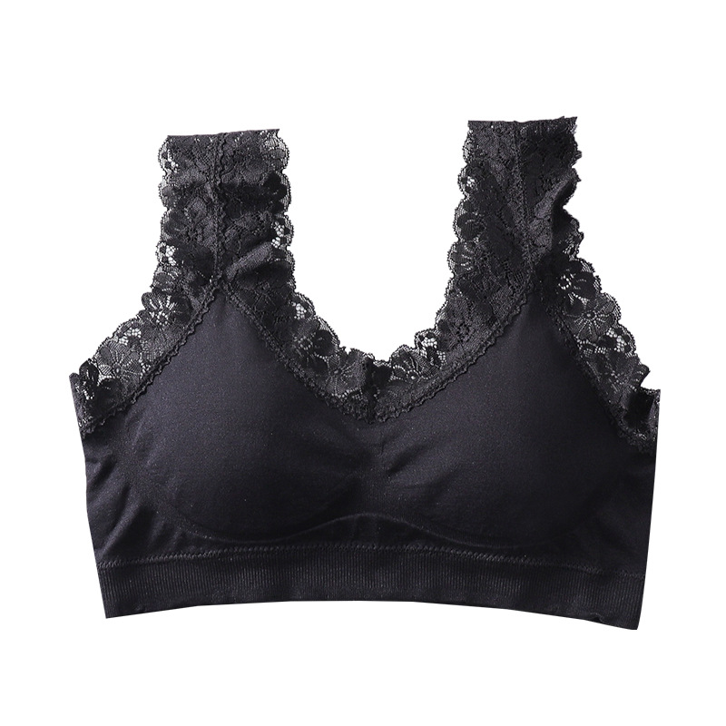 Wrapped Vest Without Steel Ring Lace Bottoming Tube Top Underwear Sports Bra Women.