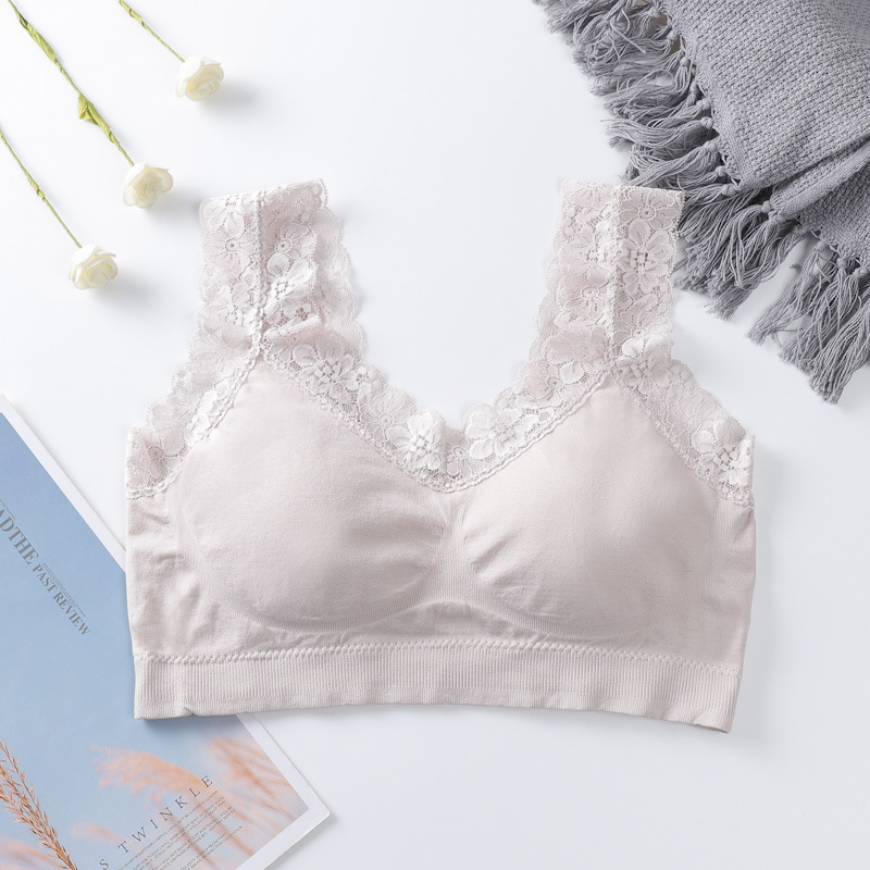 Wrapped Vest Without Steel Ring Lace Bottoming Tube Top Underwear Sports Bra Women.