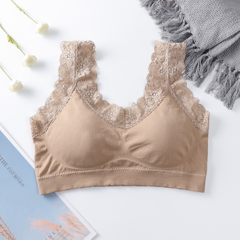 Wrapped Vest Without Steel Ring Lace Bottoming Tube Top Underwear Sports Bra Women.