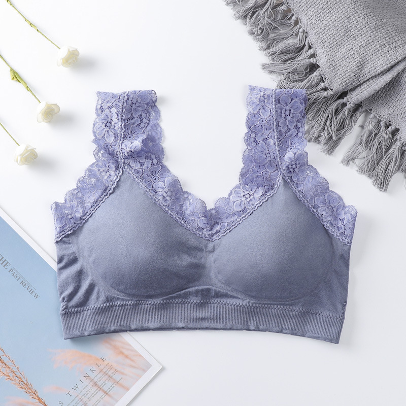 Wrapped Vest Without Steel Ring Lace Bottoming Tube Top Underwear Sports Bra Women.