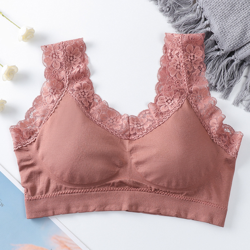 Wrapped Vest Without Steel Ring Lace Bottoming Tube Top Underwear Sports Bra Women.