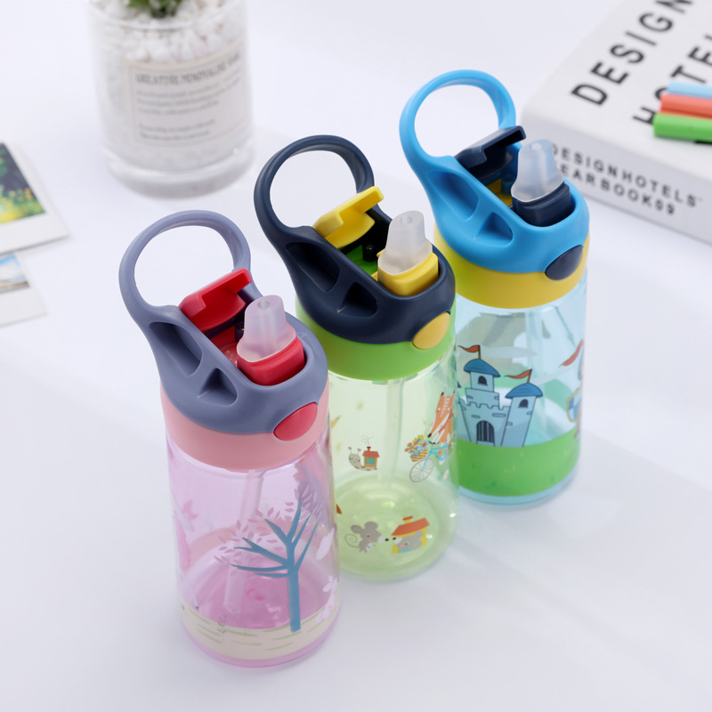 450MLChildren Learn To Drink Cup, Duckbill Type Straw Cup Training Cup, Toddler Drinking Cup.