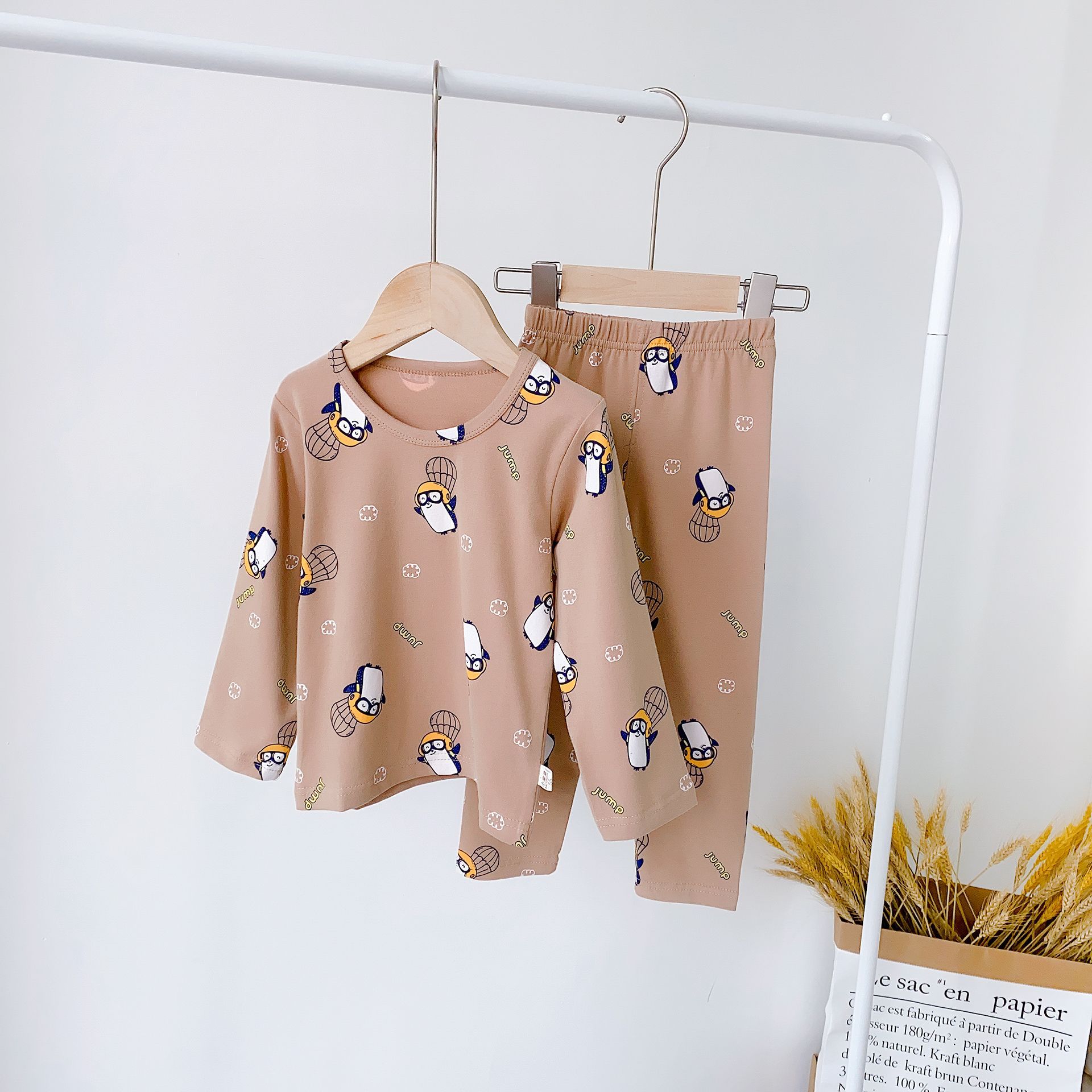 New Children's Underwear Set, Baby Children's Autumn Clothes and Long Pants 2 Sets.