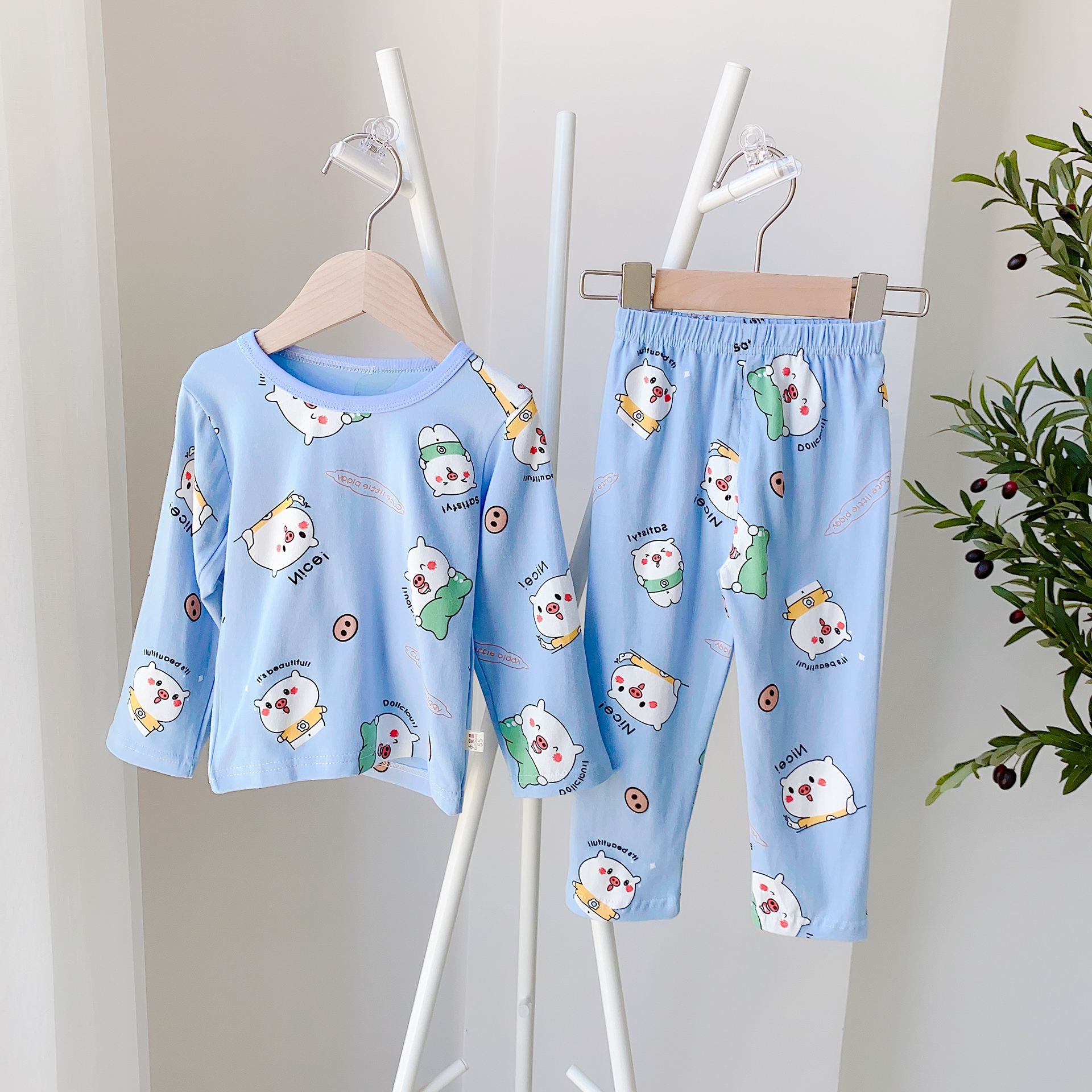 New Children's Underwear Set, Baby Children's Autumn Clothes and Long Pants 2 Sets.