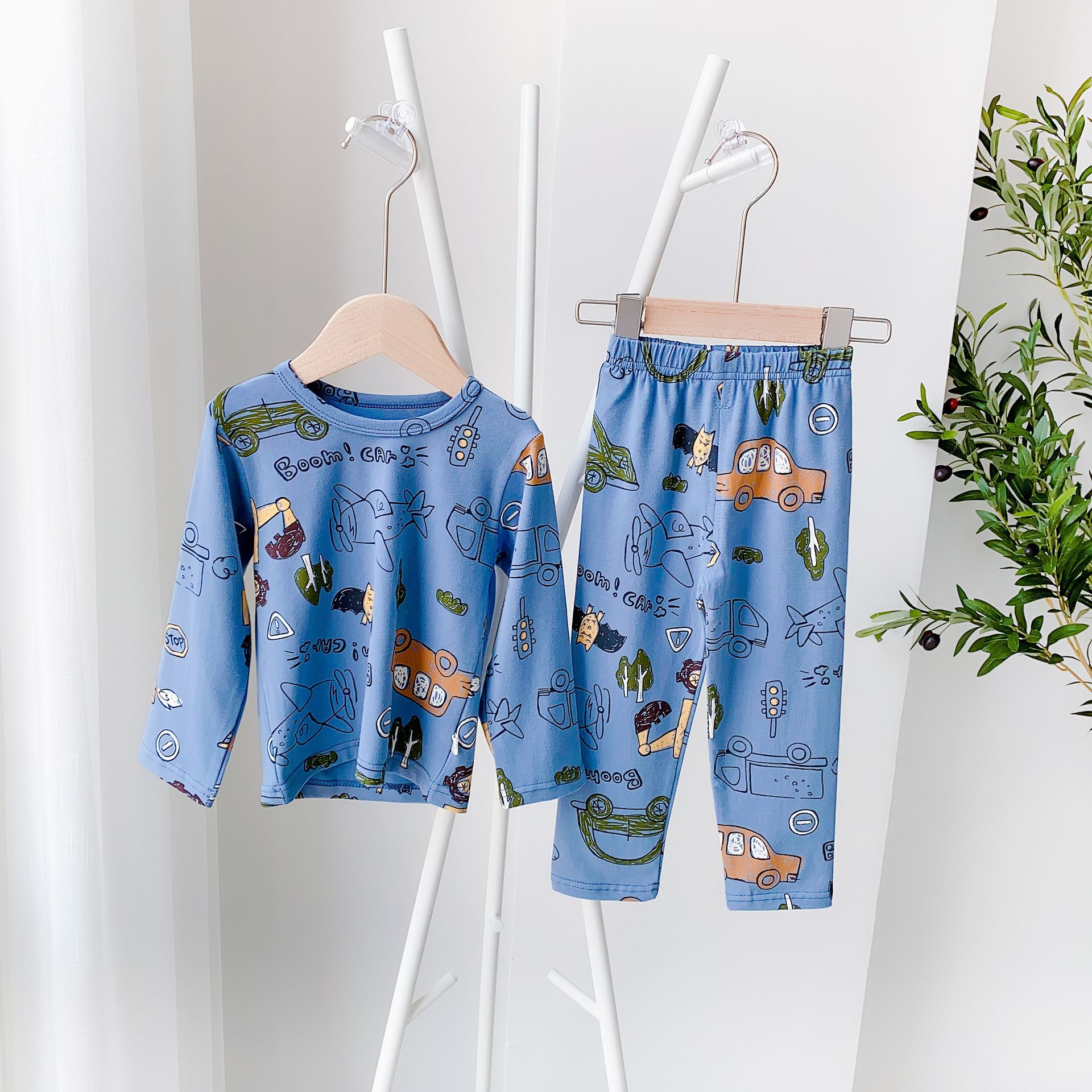 New Children's Underwear Set, Baby Children's Autumn Clothes and Long Pants 2 Sets.