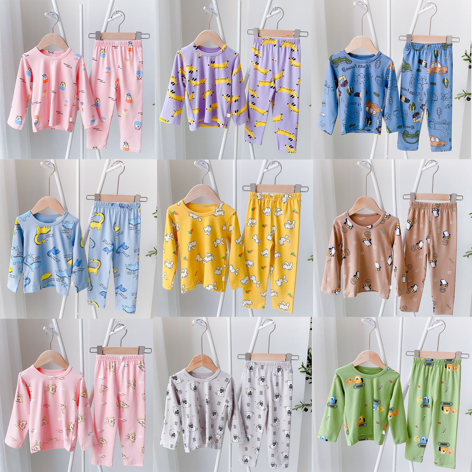 New Children's Underwear Set, Baby Children's Autumn Clothes and Long Pants 2 Sets.