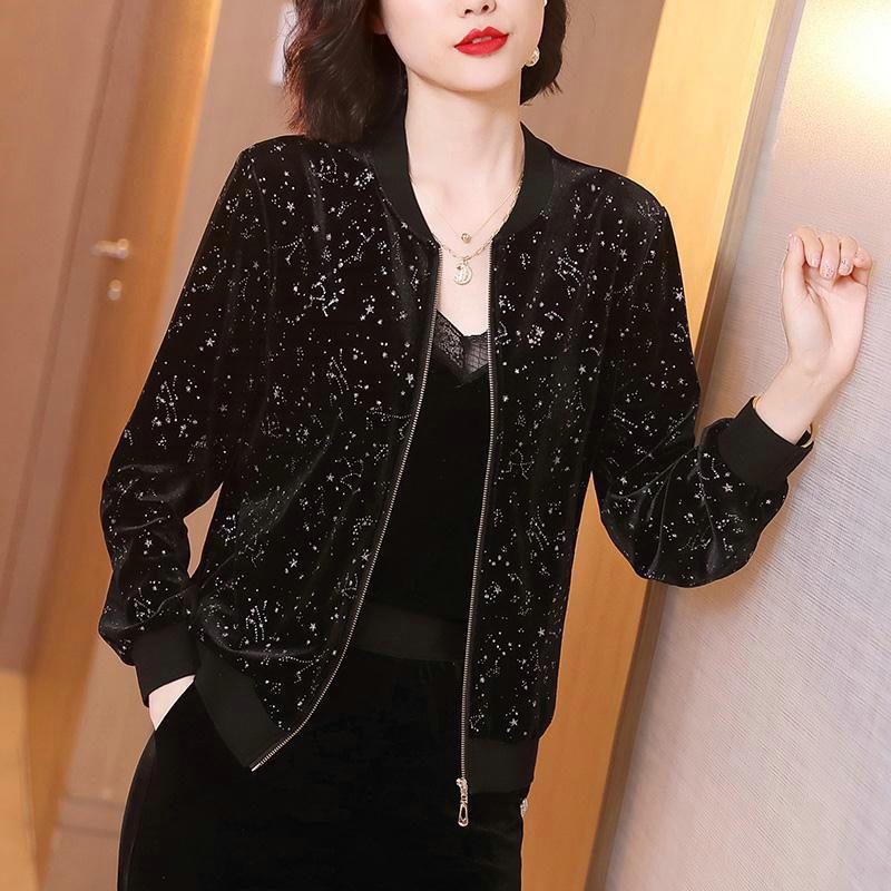 Polka Dot Pattern Printing Sunscreen Jacket Female Long-sleeved Fashion Round Neck Jacket Summer