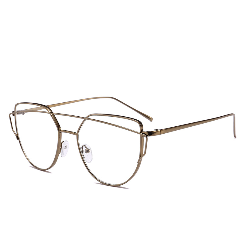 Fashion Cat's Eye Blue Light Frame Glasses Metal Glasses Frame Fashion New Style.