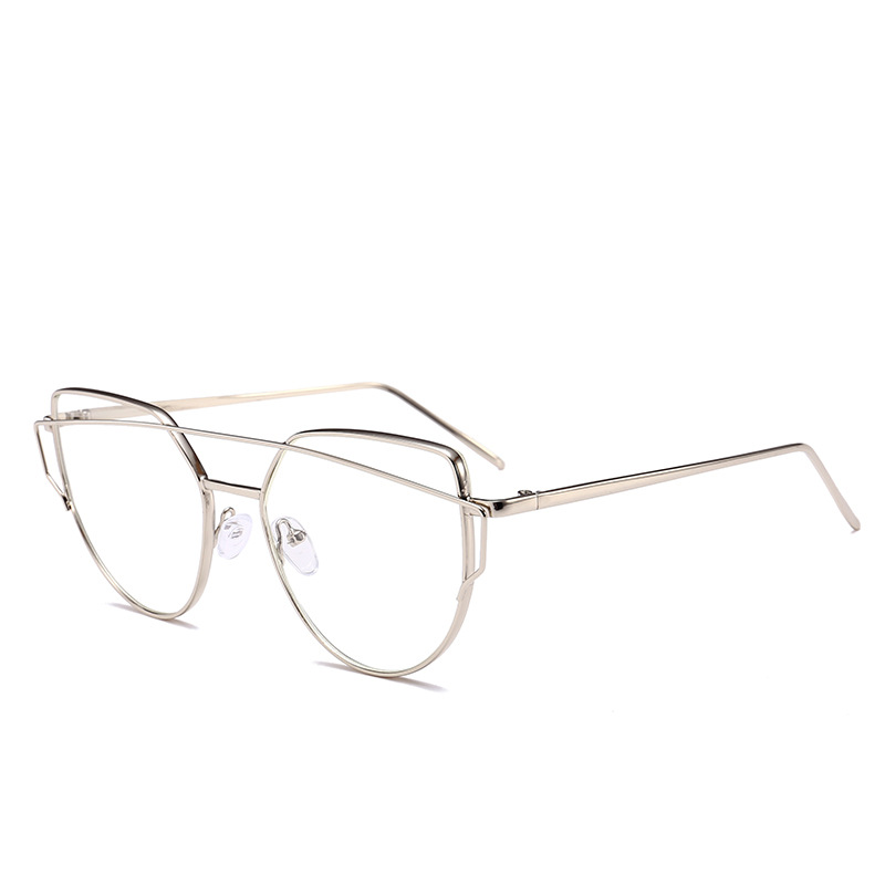 Fashion Cat's Eye Blue Light Frame Glasses Metal Glasses Frame Fashion New Style.