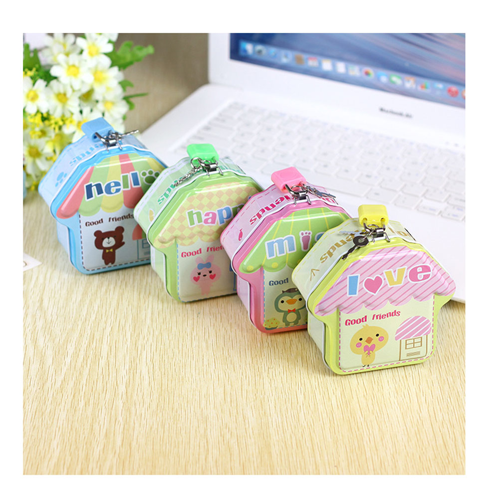 Children Cartoon Piggy Bank Creative Gift for Kindergarten Iron Piggy Bank