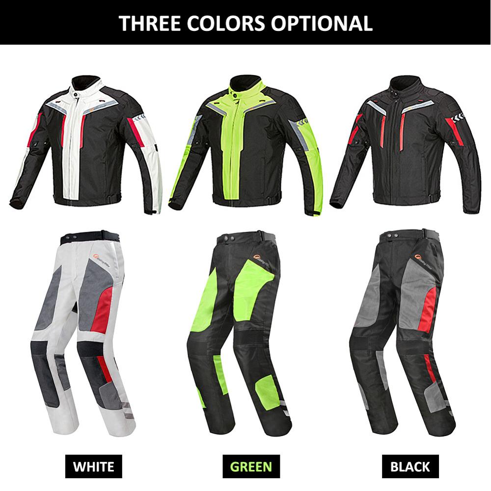 Motorcycle Jacket Pants Protective Suit Waterproof Racing Clothing Summer Motorbike Safety Coat