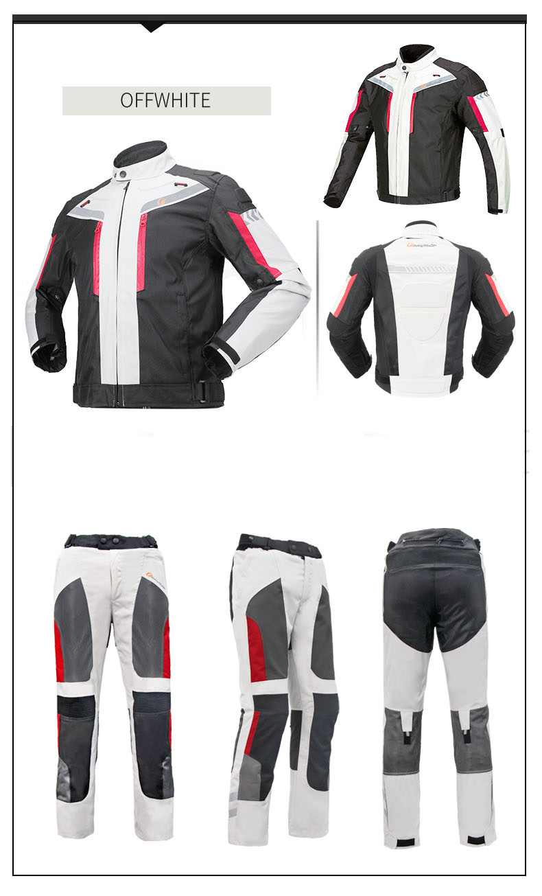 Motorcycle Jacket Pants Protective Suit Waterproof Racing Clothing Summer Motorbike Safety Coat