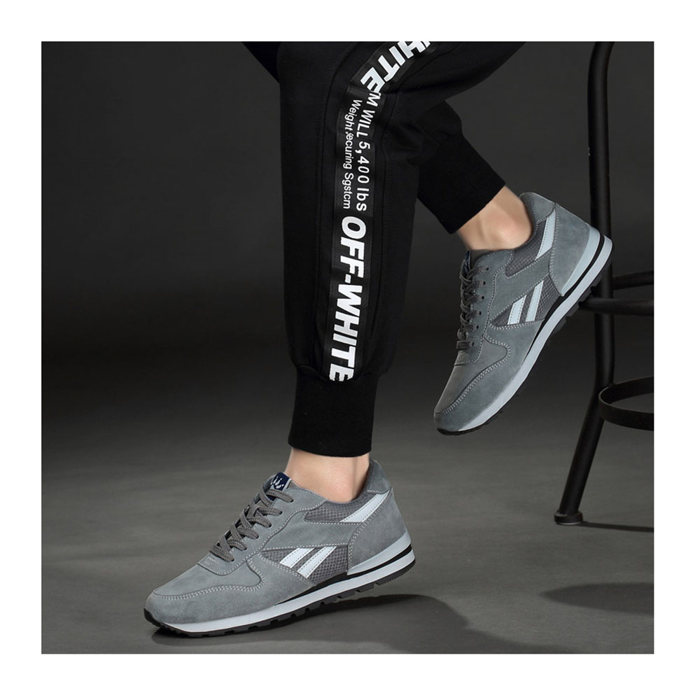 Sneakers Mens Casual Shoes Breathable Non-slip Outdoor Sneakers Male Lace-up Flats Fit Shoes